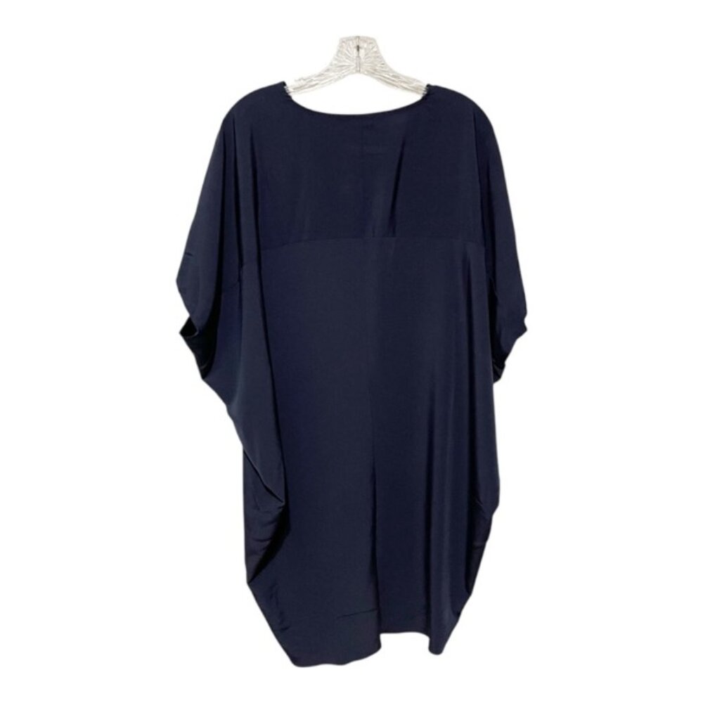 Hatch Slouch O/S One Size V Neck Maternity Dress in Blue - Picture 3 of 5